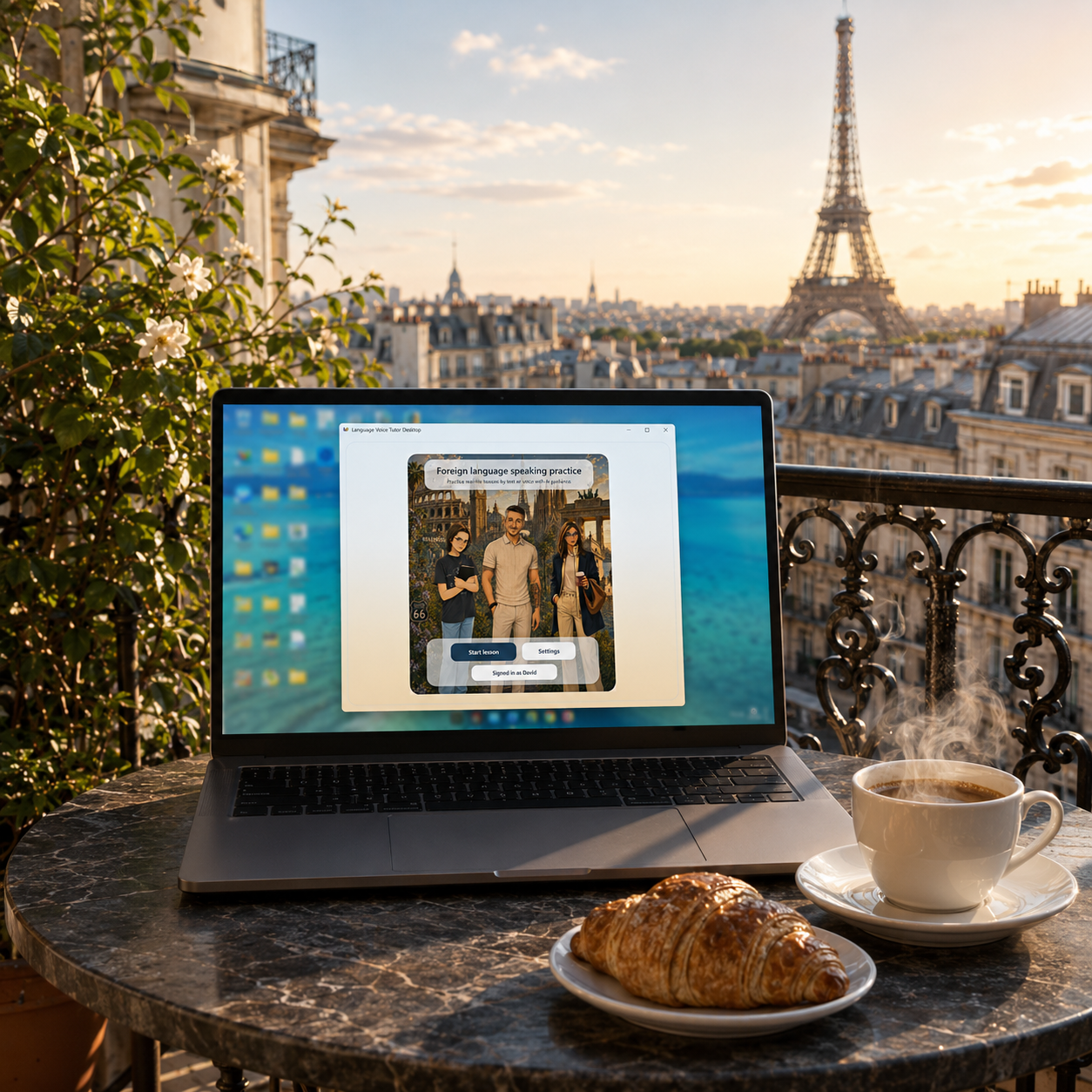 Preview image for the Language Voice Tutor desktop app